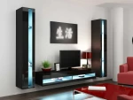 Cama Living room cabinet set VIGO NEW 3 juodas/juodas gloss