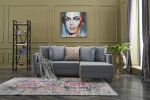 Kalune Design Kampinė sofa-lova Aydam Right - Mėlyna