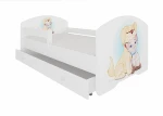 Vaikiška lova ADRK Furniture Pepe dog and cat, 80x160 cm, įvairių spalvų