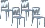 Beliani Parinktas iš 4 sodo kėdės mėlyna SERSALE