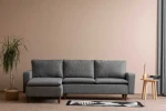 Hanah Home Kampinė sofa Lungo - Light Pilkas