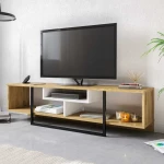 TV staliukas Kalune Design TV stalas Asal (150) - Oak, Baltas, Juodas