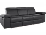 Trivietė sofa Loft Rayland, juoda