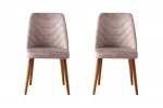 2-ių kėdžių komplektas Kalune Design Dallas 555, smėlio/rudas