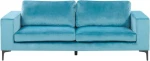 Beliani 3-vietė aksominė sofa mėlyna VADTENA