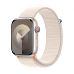 Išmanusis laikrodis Apple Watch Series 9 GPS + Cellular, 45 mm, "Starlight" spalvos aliuminio korpusas su "Starlight" spalvos sportiniu dirželiu