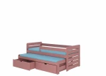 Vaikiška lova ADRK Furniture Tomi 200x90 su šonine apsauga, rožinė
