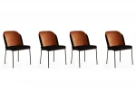 4-ių kėdžių komplektas Kalune Design DR 147 V4, juodas