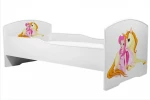 Vaikiška lova ADRK Furniture Pepe Girl with unicorn, 80x160 cm, įvairių spalvų