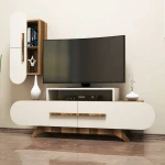 TV staliukas Kalune Design Televizoriaus spintelė Rose S - Walnut, Kreminis