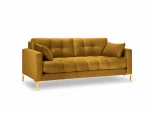 Sofa Micadoni Home Mamaia 2S, geltona/auksinės spalvos