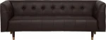 Beliani 3-vietė sofa raudona odinė BYSKE