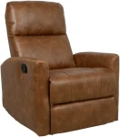 Fotelis Recliner armchair DIEGO with swinging and rotating manual mechanism, cognac ruda