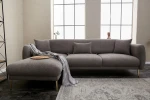 Hanah Home Kampinė sofa-lova Simena Left - Pilkas