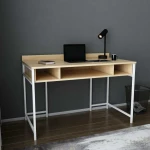 Kalune Design Darbo stalas Alma - Baltas, Oak