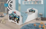 Vaikiška lova Adrk Furniture Pepe Police, 70x140 cm, balta