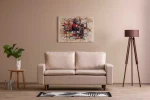 Hanah Home 2 vietų sofa Lungo - Kreminis