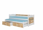 Lova ADRK Furniture Tiarro 80x180 cm, ruda/balta