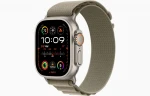 Apple Watch Ultra 2 GPS + Cellular, 49mm Titanium Case with Olive Alpine Loop - Large MRF03UL/A