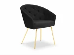Kėdė Milo Casa Elisa, juodos/auksinės spalvos