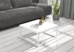 Kavos staliukas ADRK Furniture Belten 65x65cm, baltas