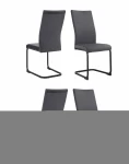 4-ių valgomojo kėdžių komplektas Loft24 Sia, pilkas