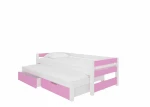 Vaikiška lova Fraga, 200 x 90/192 x 90 cm, rožinė/balta