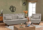 Sofa Hanah Home Sofos ir lovos komplektas Santo-S-Kreminis -1070