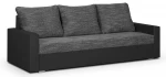 Trivietė sofa Lion, pilka/juoda