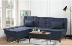 Hanah Home Kampinė sofa-lova Santo Left - Dark Mėlyna