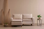 Hanah Home Kampinė sofa Lungo Mini - Kreminis