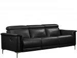 Trivietė sofa reglaineris Loft24 Lund, juoda