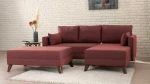 Kalune Design Kampinė sofa-lova Bella Corner Sofa Right 2 - Claret Raudona