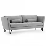 Trivietė sofa Homede Deltin, pilka