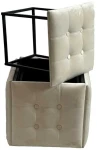 Puff-transformer 5in1 - 5 stools in 1 pouffe cream velvet 2250