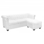 Sofa Chesterfield, balta