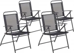 Shumee Parinktas 4 sodo kėdės juoda LiVO