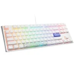 Ducky One 3 Classic Pure Baltas TKL klaviatūra žaidimams, RGB LED – MX–Silent–Raudona – DE išdėstymas