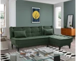 Hanah Home Kampinė sofa-lova Santo-S - Žalias