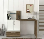 Kalune Design Darbo stalas Padora - Baltas, Walnut