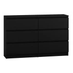 Topeshop M6 120 Juoda chest of drawers