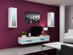 Cama Living room cabinet set VIGO NEW 11 baltas gloss