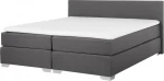 Beliani Shumee Kontinentinė lova apmuštas 160 x 200 cm pilka prezidentė