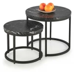 OREO set of two c. tables - juodas marble / juodas