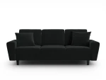 Sofa-lova Micadoni Moghan, 235x100x88 cm, juoda