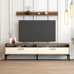 TV staliukas Kalune Design Televizoriaus spintelė Istanbul - Walnut, Kreminis