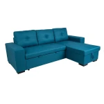 Kampinė sofa Home4you Carita, mėlyna