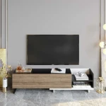 TV staliukas Kalune Design TV stalas Parion - Baltas, Juodas, Walnut