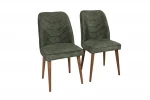 2-jų kėdžių komplektas Kalune Design Dallas 558 V2, žalias