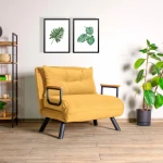 Hanah Home 1 sėdynės sofa-lova Sando Single - Mustard
